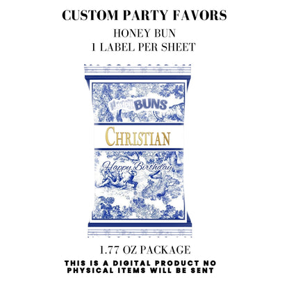 Classic Toile De Juoy Blue Party Printable Favor Designs DFY