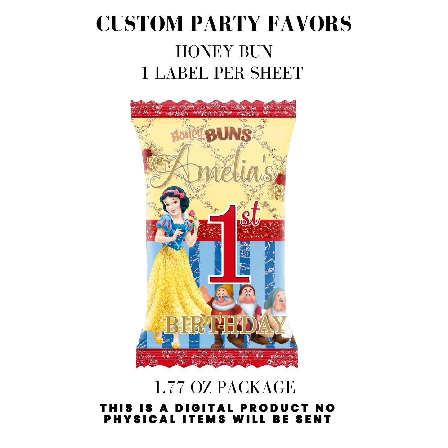 Snow White Party Favor Templates Bundle