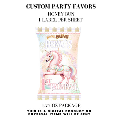 Pastel Carnival Birthday Party DFY Favor Bundle