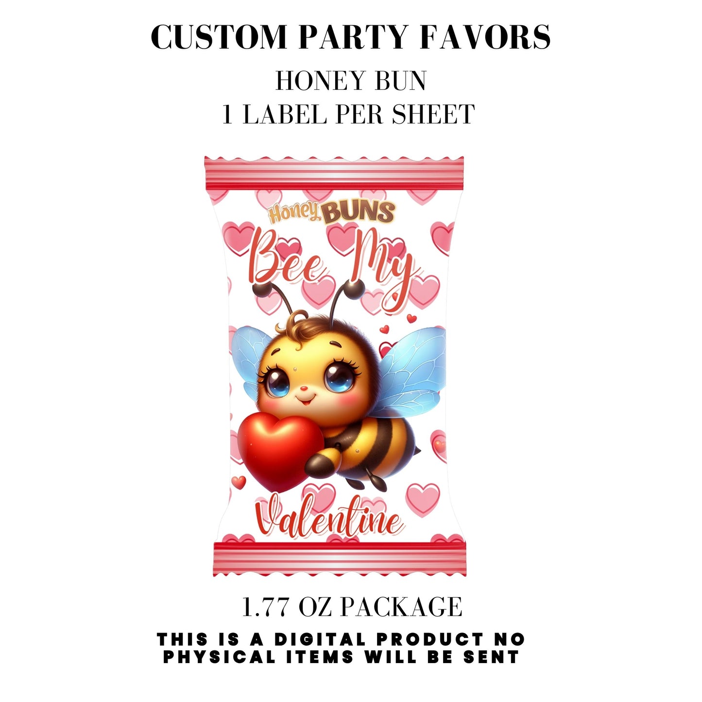 Bee My Valentine Party Favors Templates Bundle