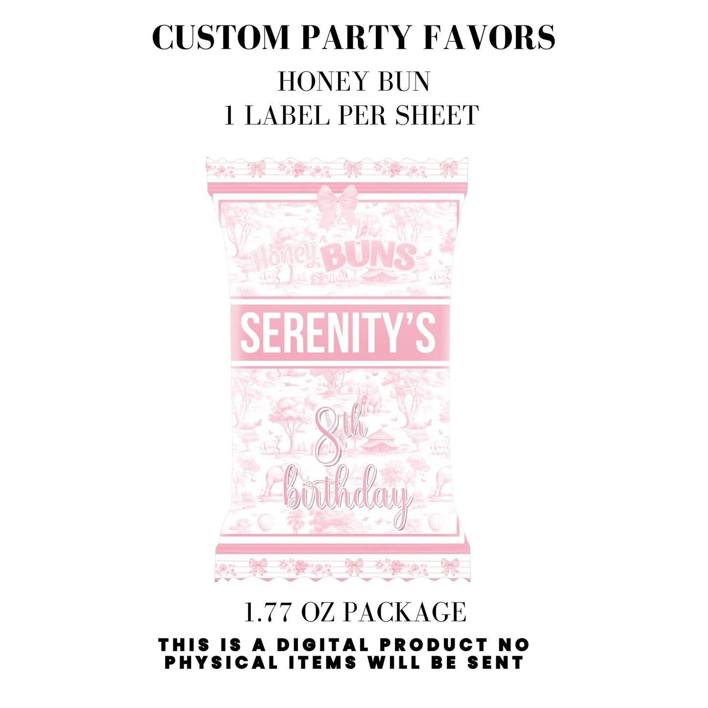 Toile du Jouy Safari Party Printable Favor Designs DFY