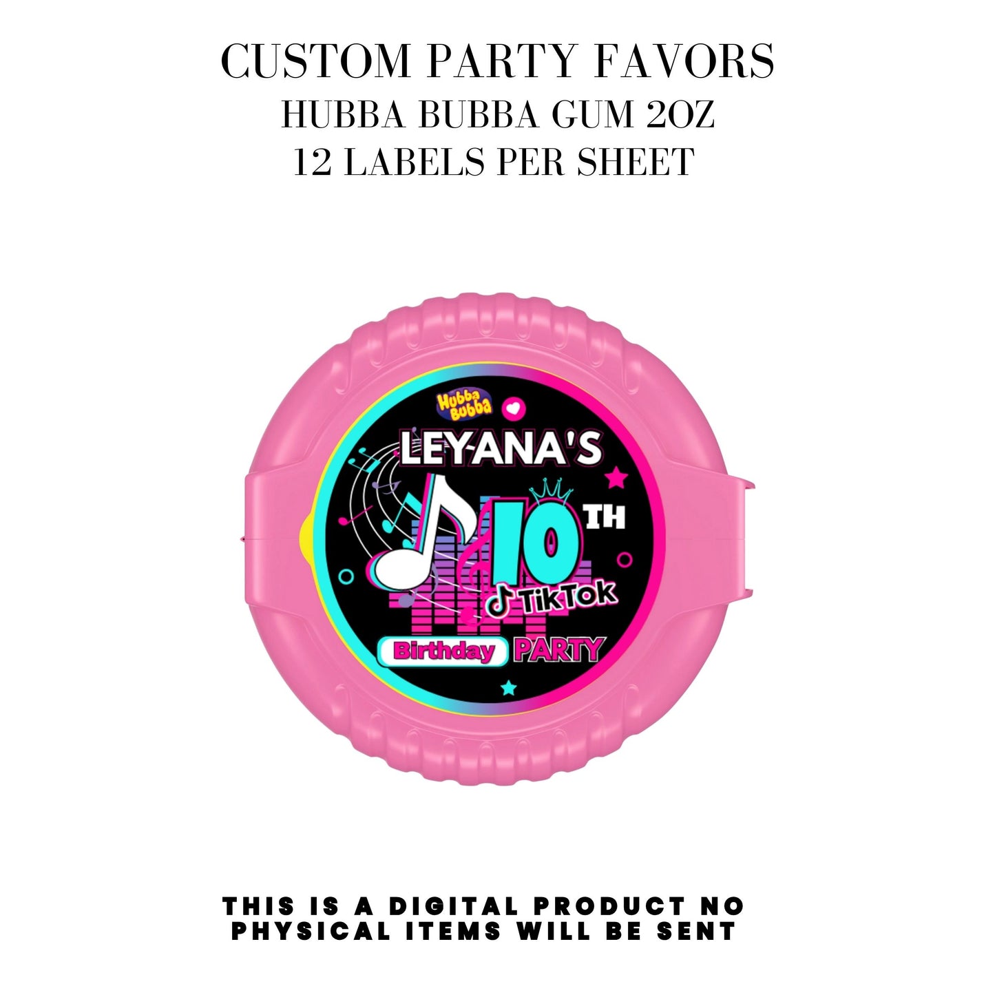 Tik Tok Social Media Party Printable Favor Designs DFY