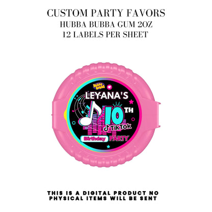 Tik Tok Social Media Party Printable Favor Designs DFY