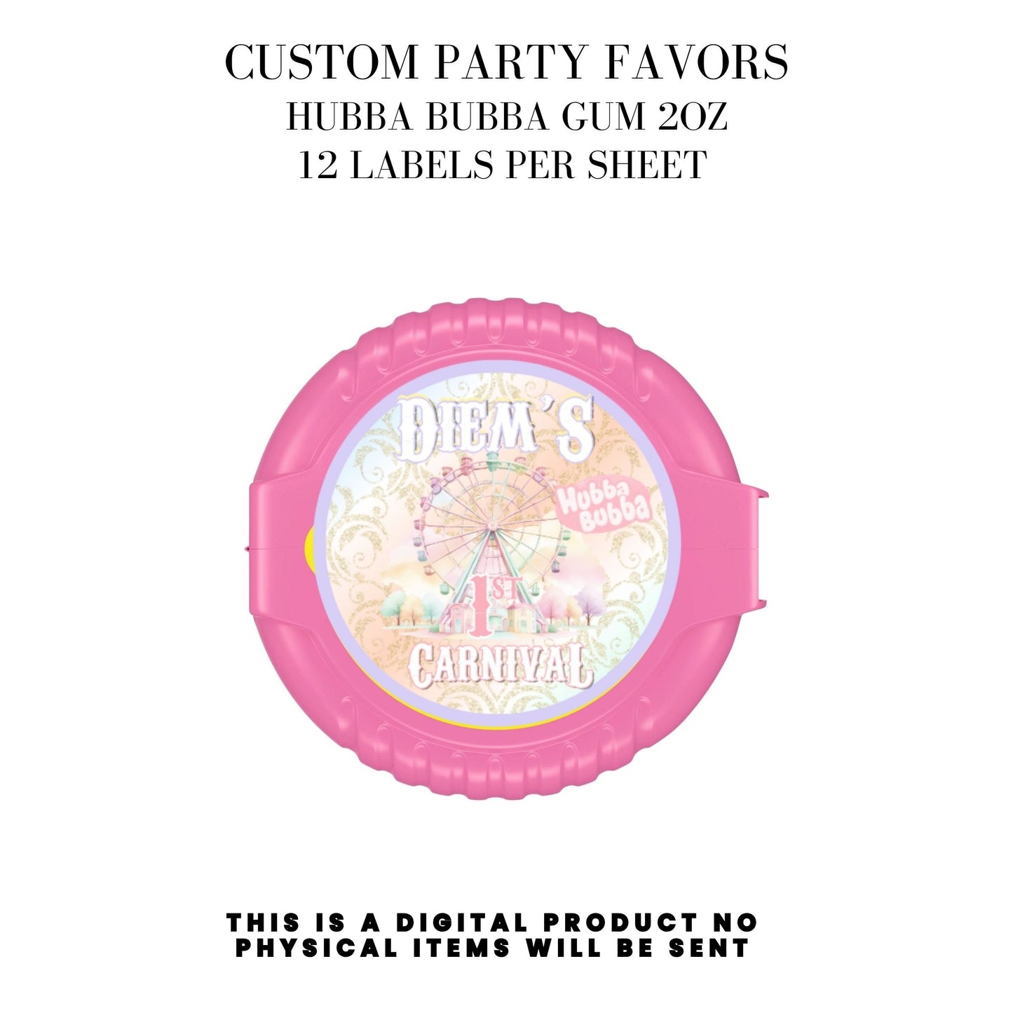 Pastel Carnival Birthday Party DFY Favor Bundle