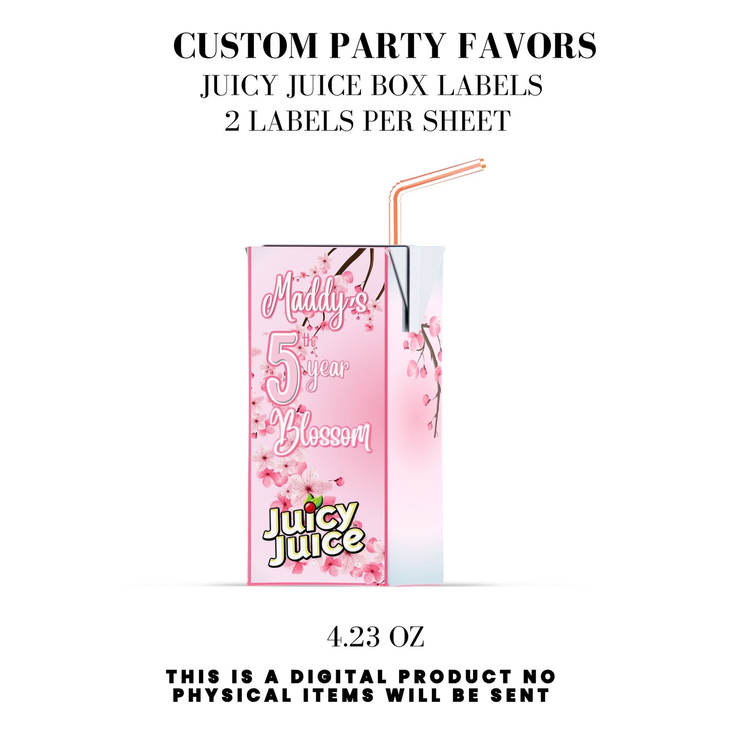 Cherry Blossom Party Printable Favor Designs DFY