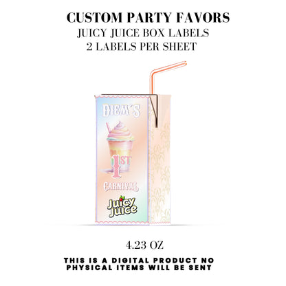 Pastel Carnival Birthday Party DFY Favor Bundle