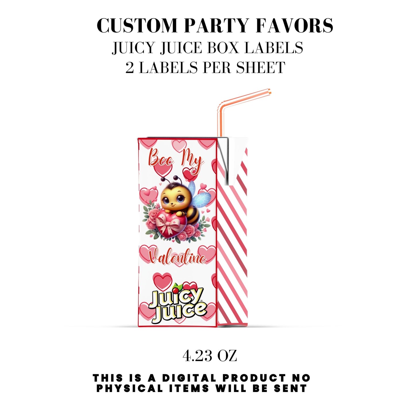 Bee My Valentine Party Favors Templates Bundle