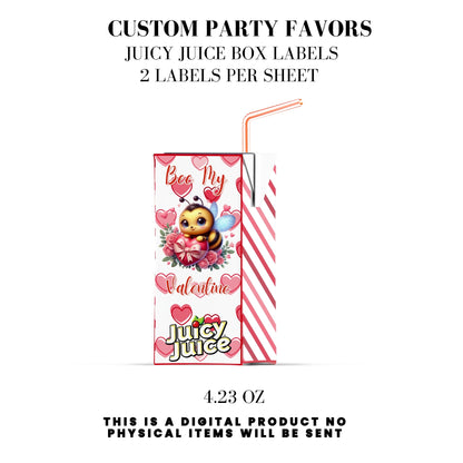 Bee My Valentine Party Favors Templates Bundle