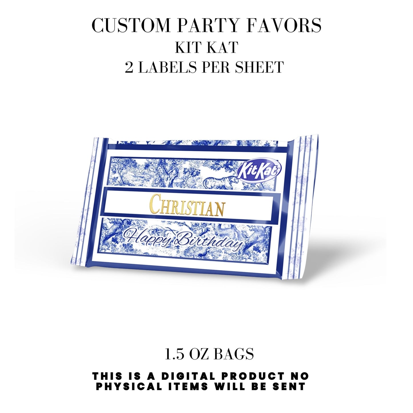 Classic Toile De Juoy Blue Party Printable Favor Designs DFY