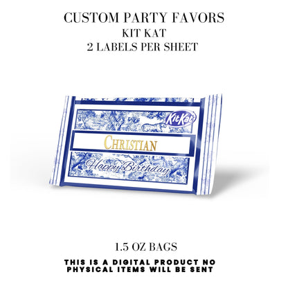 Classic Toile De Juoy Blue Party Printable Favor Designs DFY