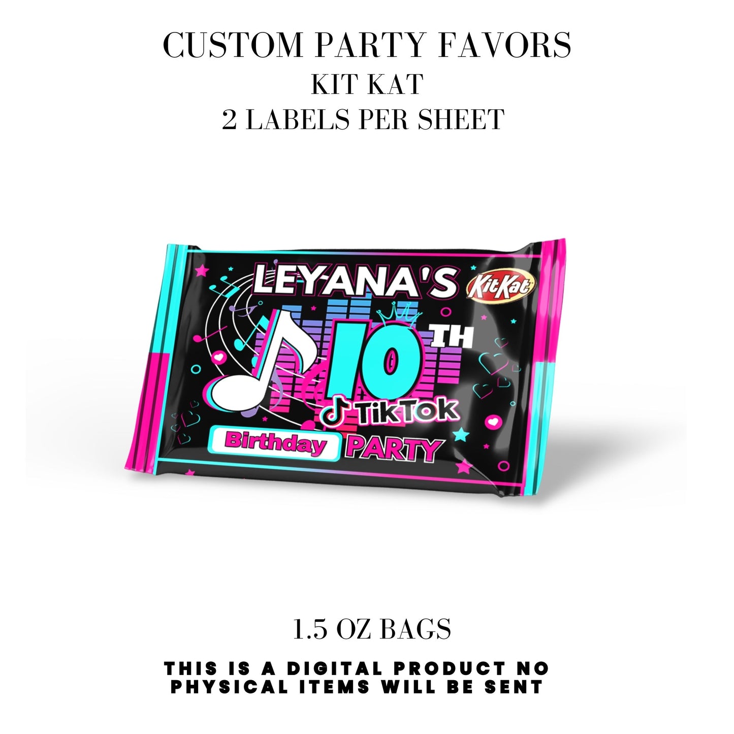 Tik Tok Social Media Party Printable Favor Designs DFY