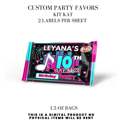 Tik Tok Social Media Party Printable Favor Designs DFY