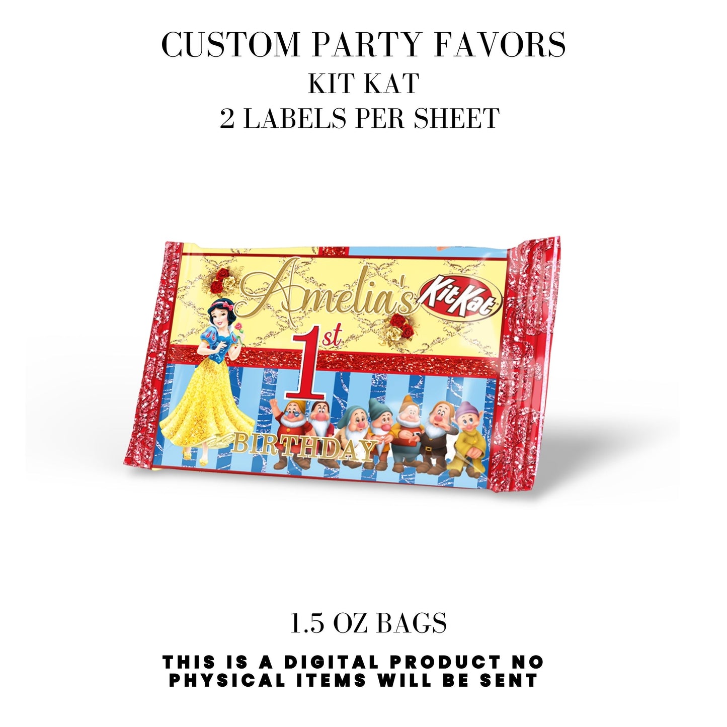 Snow White Party Favor Templates Bundle