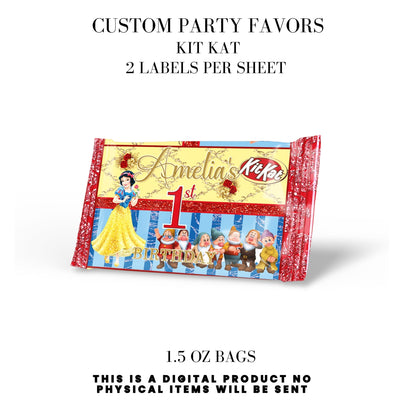 Snow White Party Favor Templates Bundle