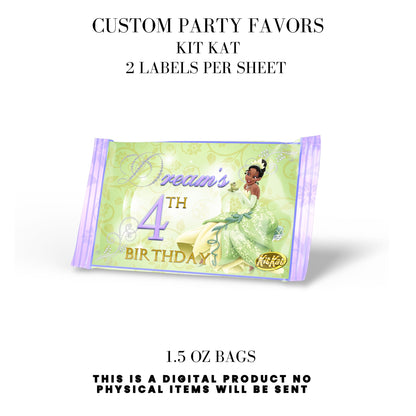 Princess Tiana Printable Favor Designs DFY