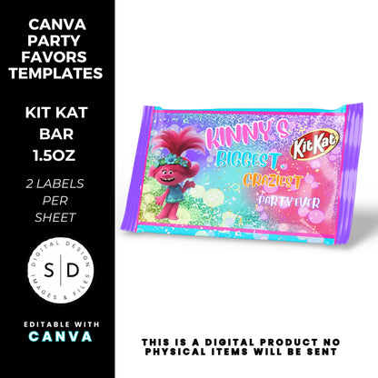 Trolls Craziest Party Favor Templates Bundle