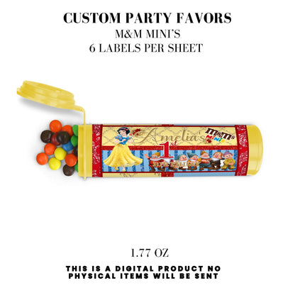 Snow White Party Favor Templates Bundle