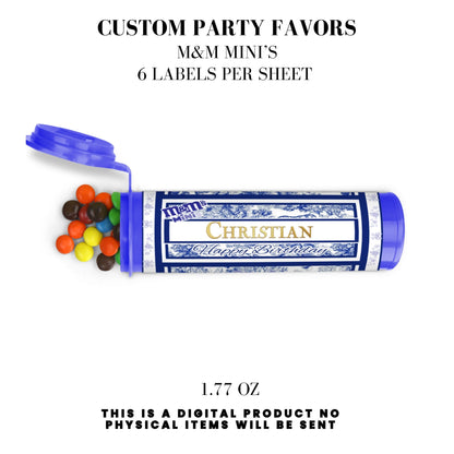 Classic Toile De Juoy Blue Party Printable Favor Designs DFY