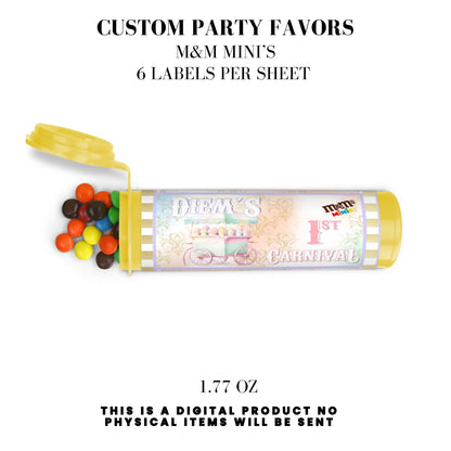 Pastel Carnival Birthday Party DFY Favor Bundle