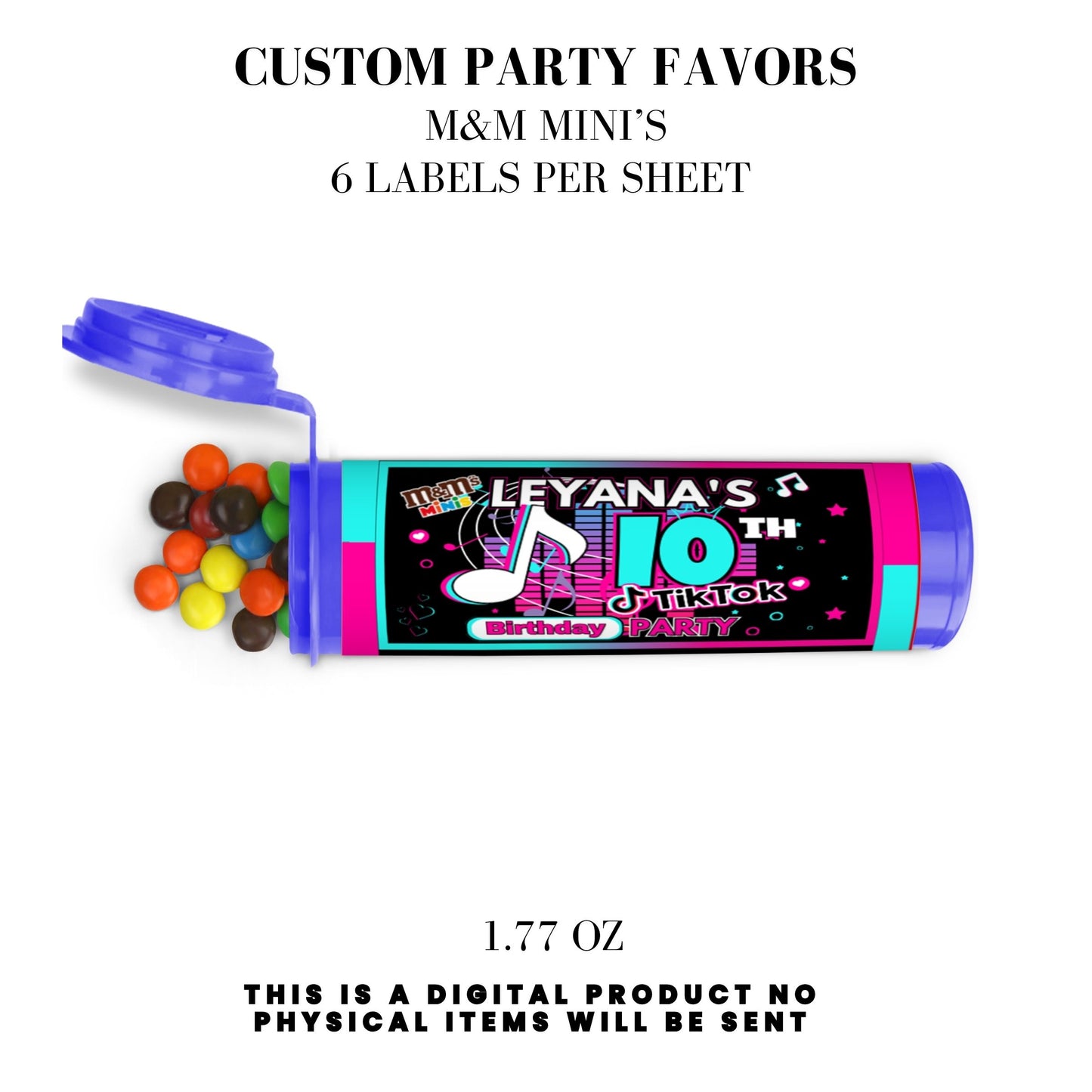 Tik Tok Social Media Party Printable Favor Designs DFY