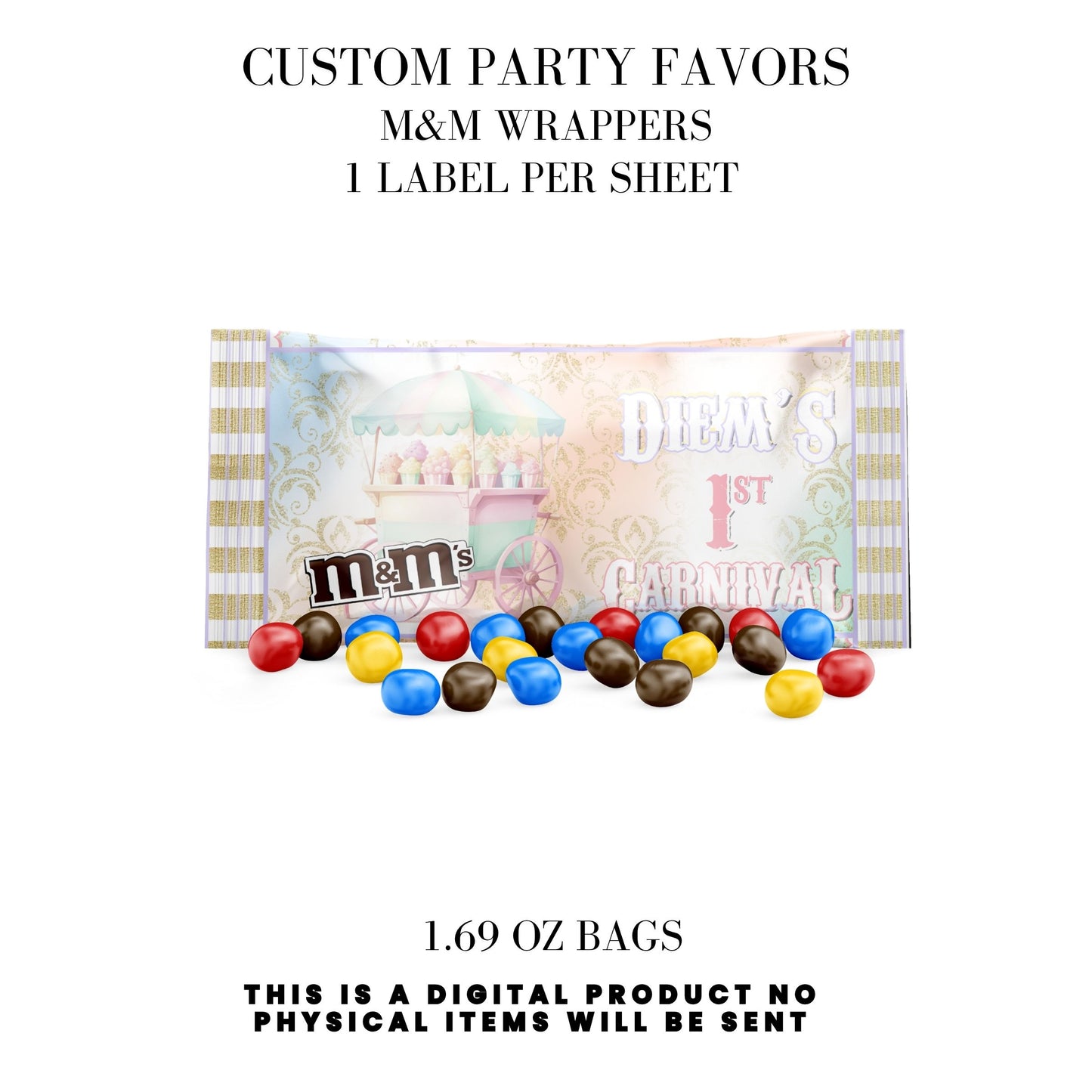 Pastel Carnival Birthday Party DFY Favor Bundle