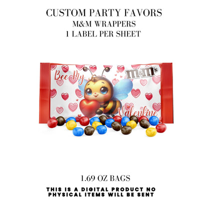 Bee My Valentine Party Favors Templates Bundle