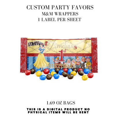 Snow White Party Favor Templates Bundle