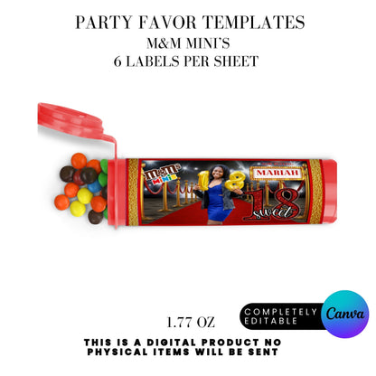 Hollywood Red Carpet Birthday Party Favors Templates Bundle