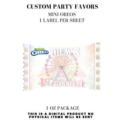 Pastel Carnival Birthday Party DFY Favor Bundle