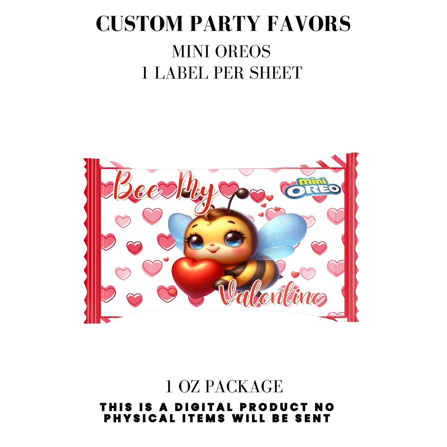 Bee My Valentine Party Favors Templates Bundle