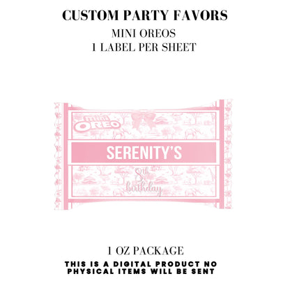 Toile du Jouy Safari Party Printable Favor Designs DFY