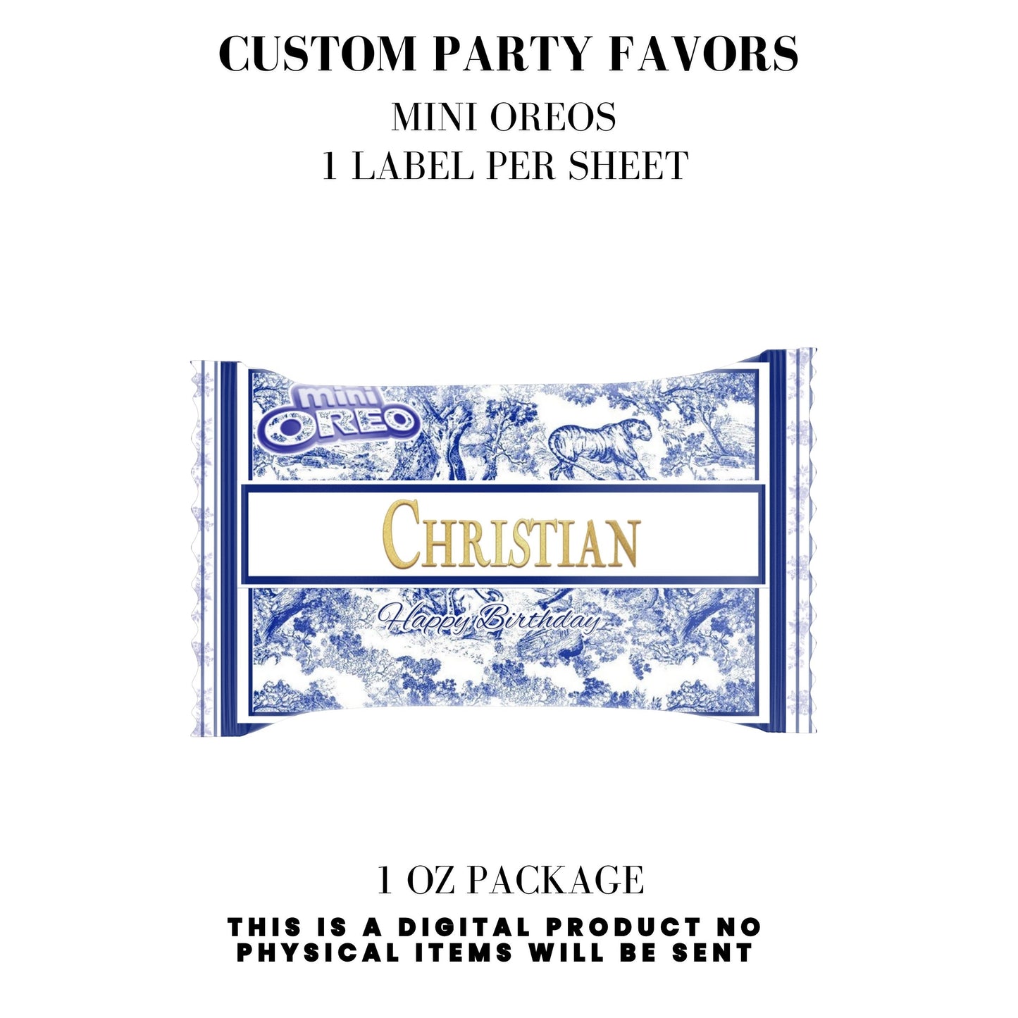 Classic Toile De Juoy Blue Party Printable Favor Designs DFY