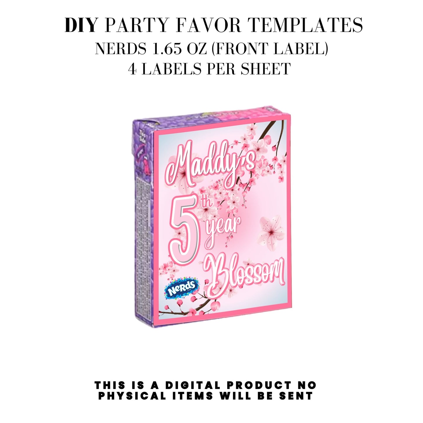 Cherry Blossom Party Printable Favor Designs DFY