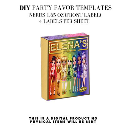 Rainbow High Birthday Party Favors DFY