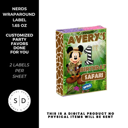 Mouse Safari Birthday Party Favors DFY