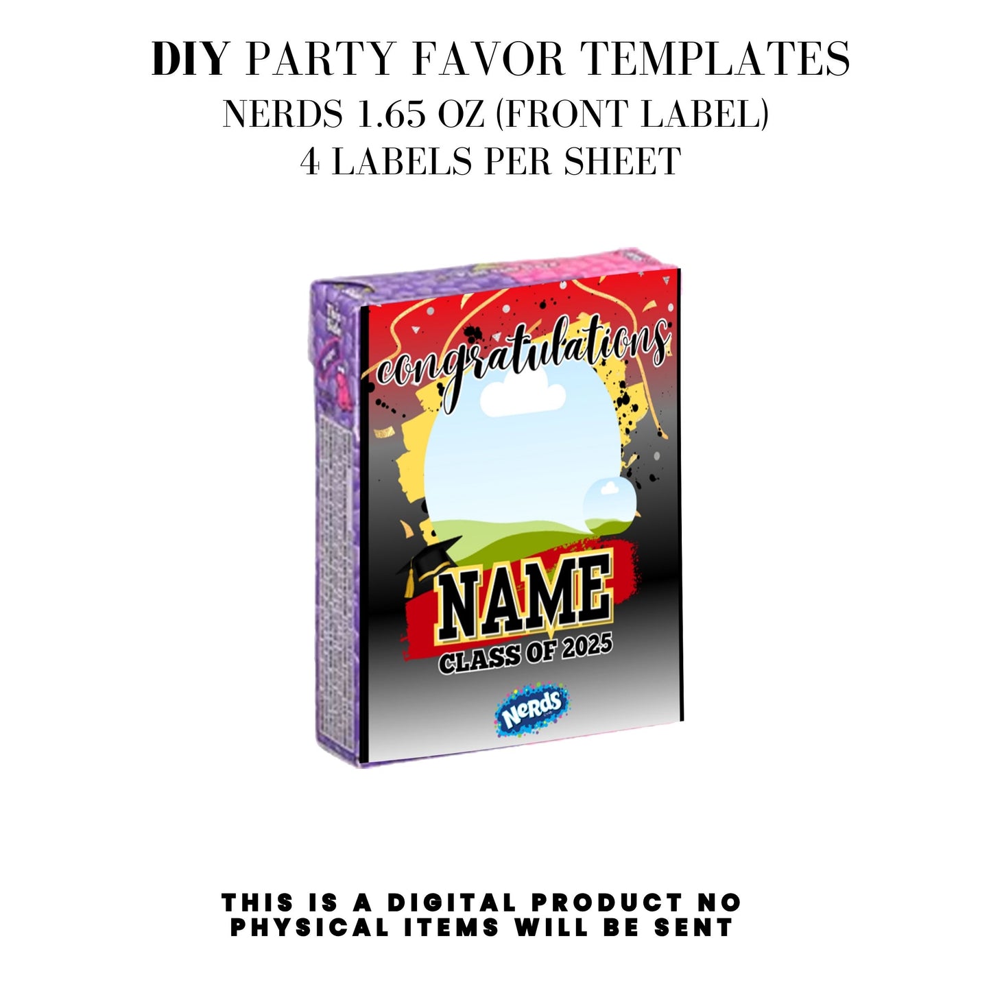 Class of 2025 Graduation Party Favor Canva Template Bundle 🎓✨
