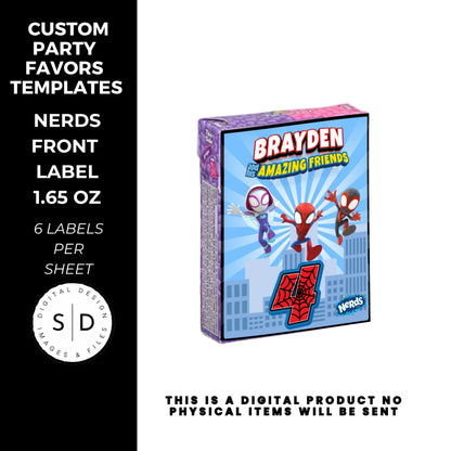 Spidey & Friends Birthday Party Favors DFY