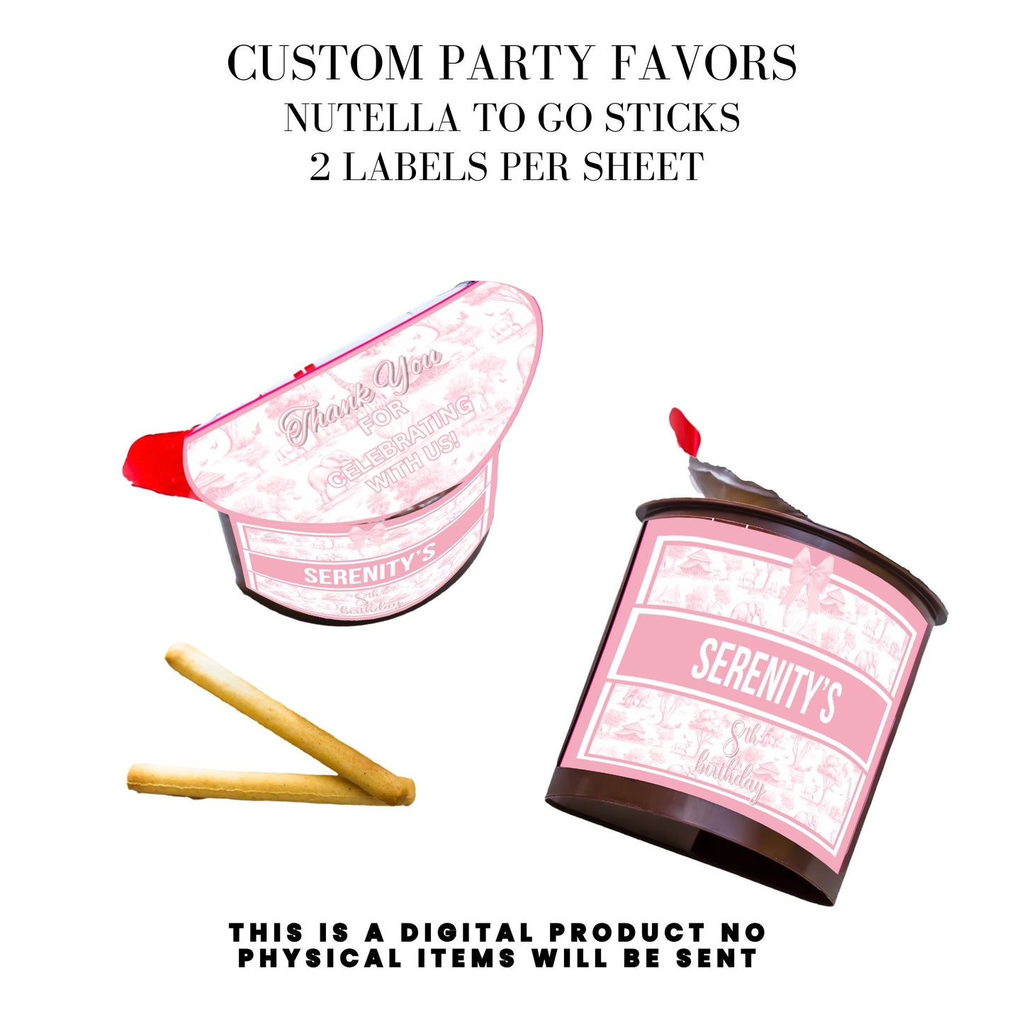 Toile du Jouy Safari Party Printable Favor Designs DFY