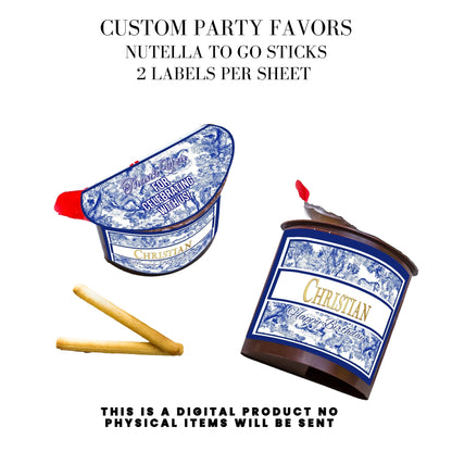 Classic Toile De Juoy Blue Party Printable Favor Designs DFY