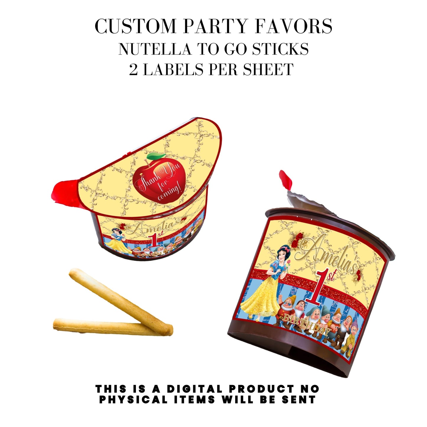 Snow White Party Favor Templates Bundle