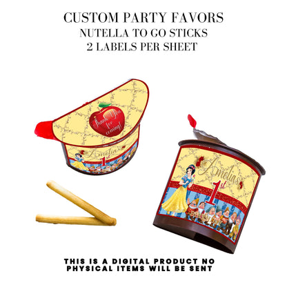 Snow White Party Favor Templates Bundle