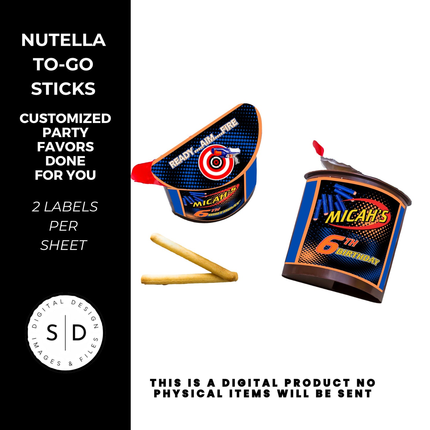 Nerf Ready Aim Fire Birthday Party Favors DFY
