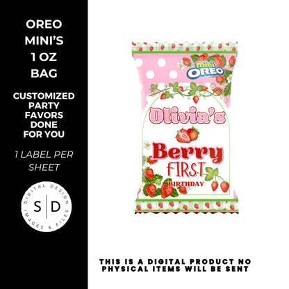 Berry First Strawberry Birthday Party Favors DFY