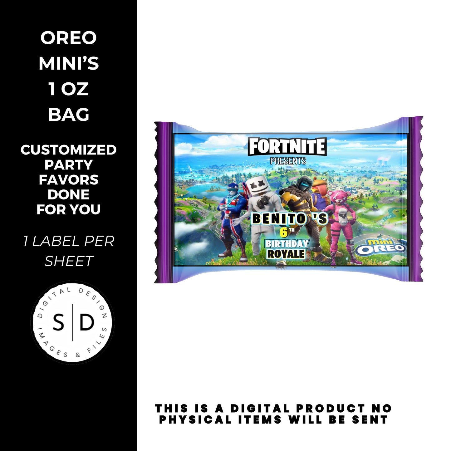 Fortnite Battle Royale Birthday Party Favors DFY