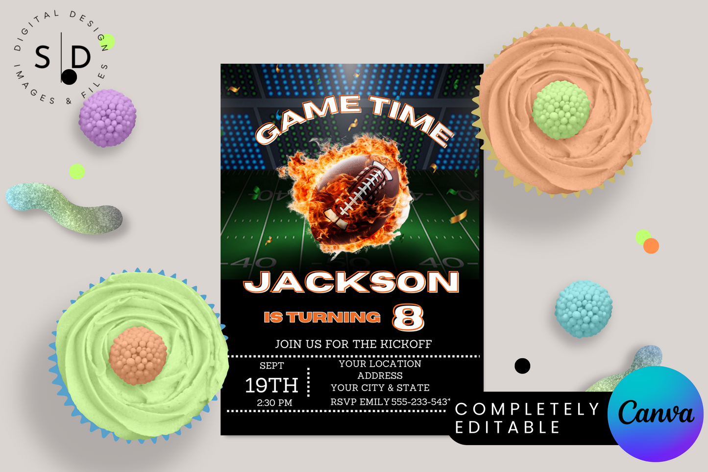 Football Party Invitation