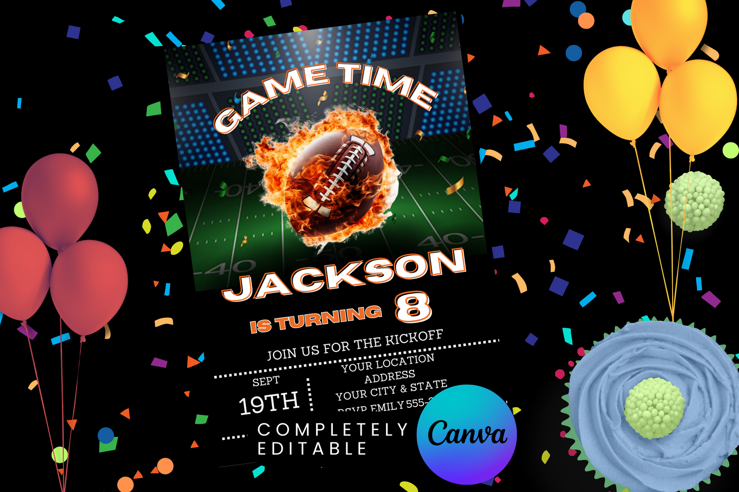 Football Party Invitation
