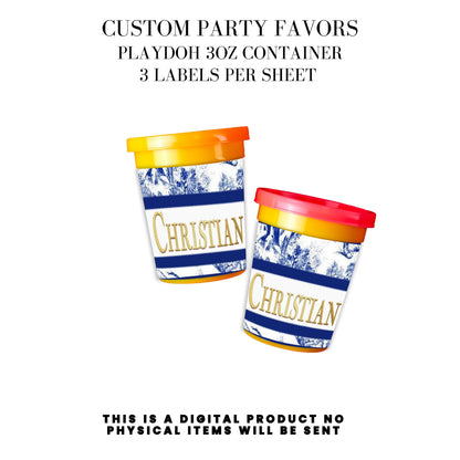 Classic Toile De Juoy Blue Party Printable Favor Designs DFY