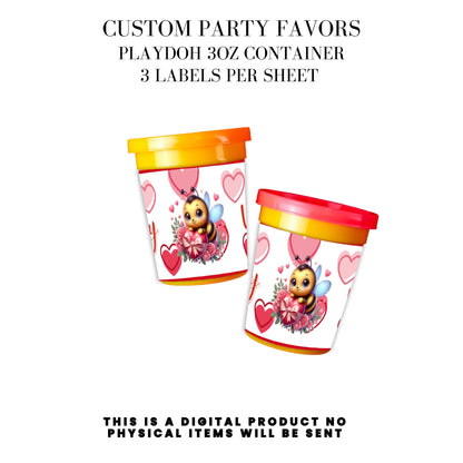 Bee My Valentine Party Favors Templates Bundle