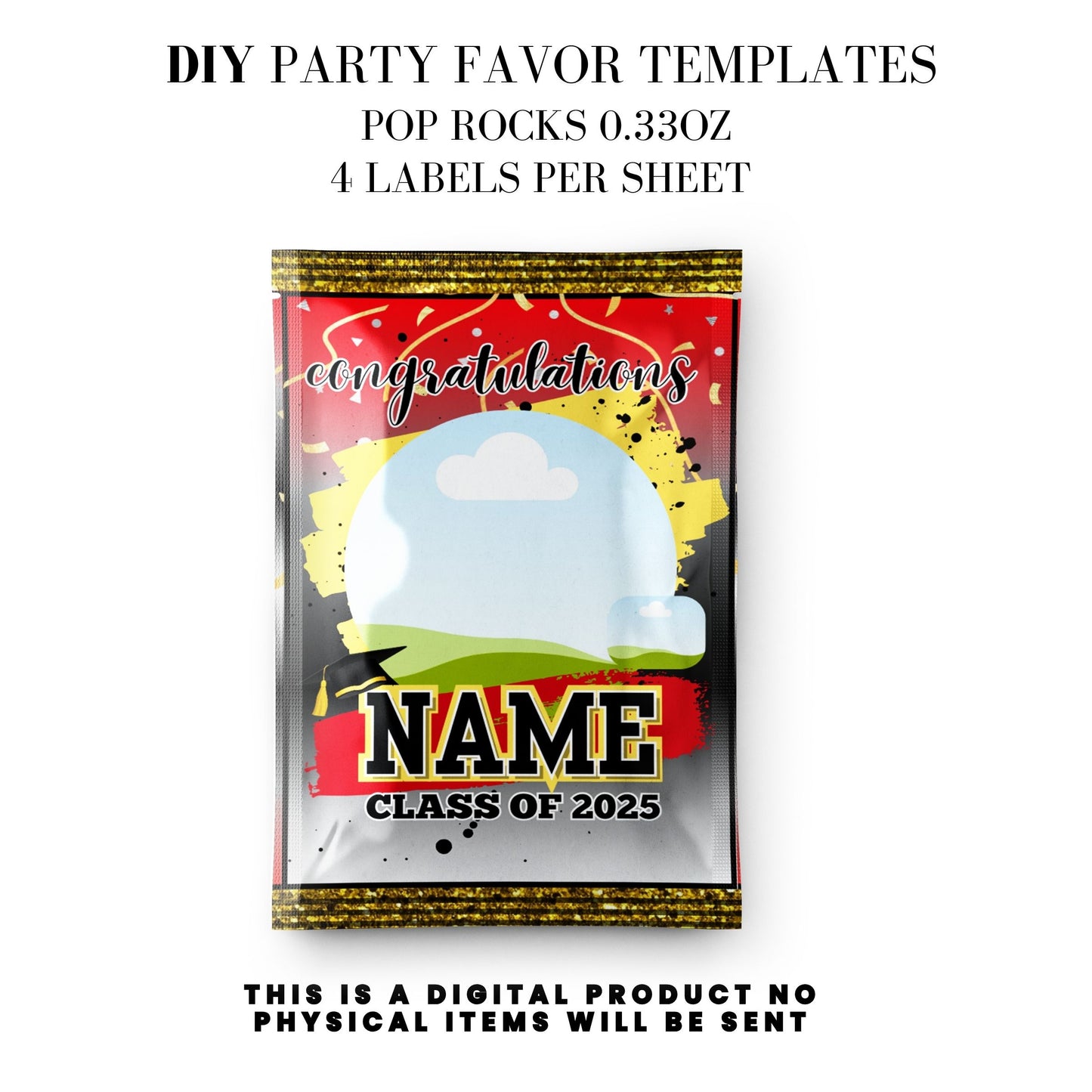 Class of 2025 Graduation Party Favor Canva Template Bundle 🎓✨