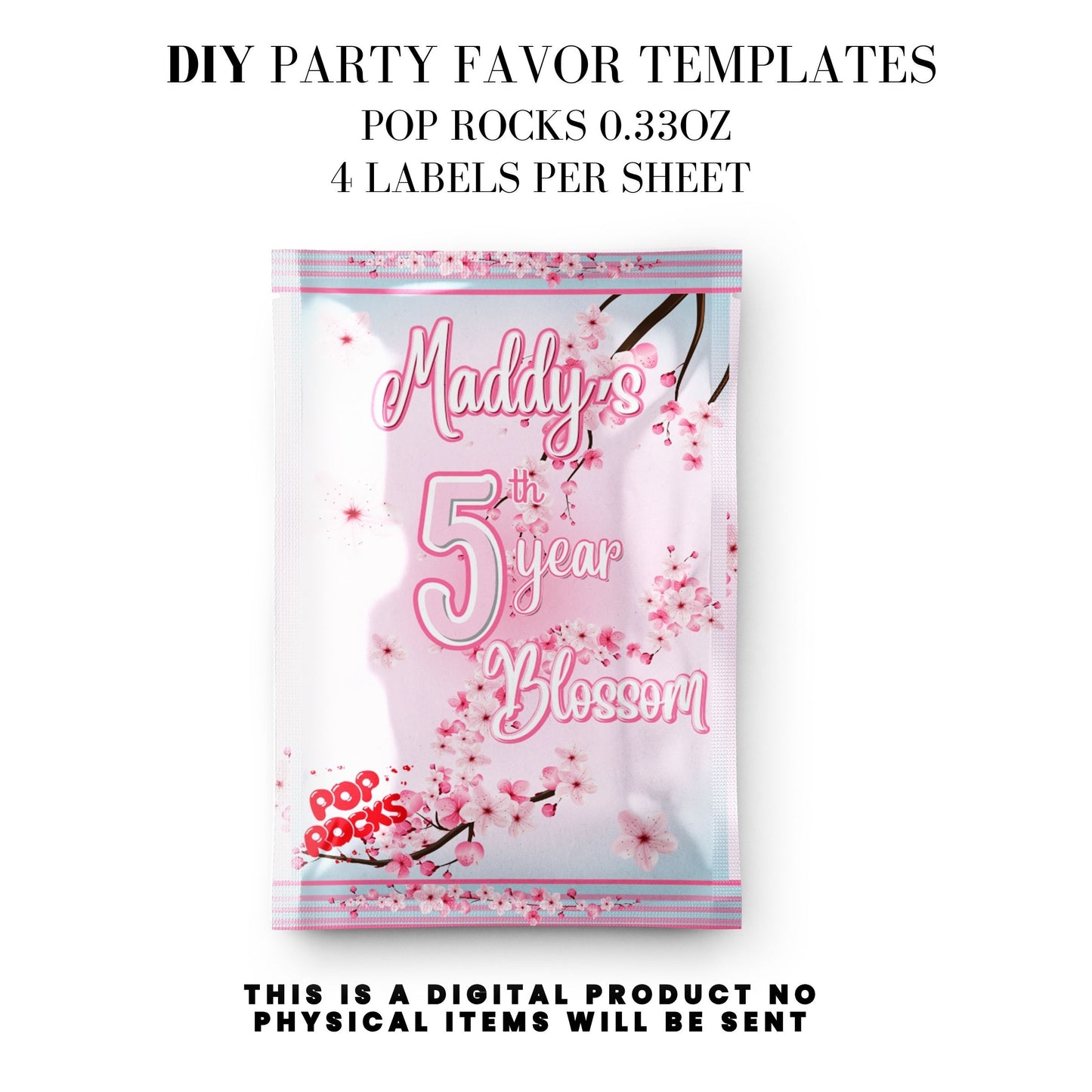 Cherry Blossom Party Printable Favor Designs DFY